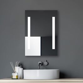 Дзеркало для ванної кімнати Talos Horizon LED 50x70 см з підсвічуванням, нейтрально-білим світлом та алюмінієвою рамою