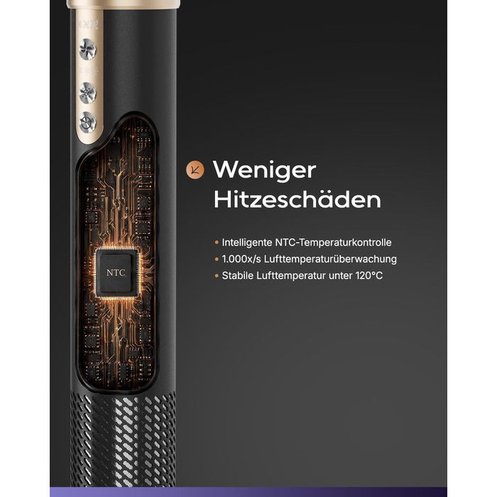 Стайлер для волосся 6 в 1 7MAGIC Airstyler: іонний фен та автоматичний плойка-локони (Obsidian)