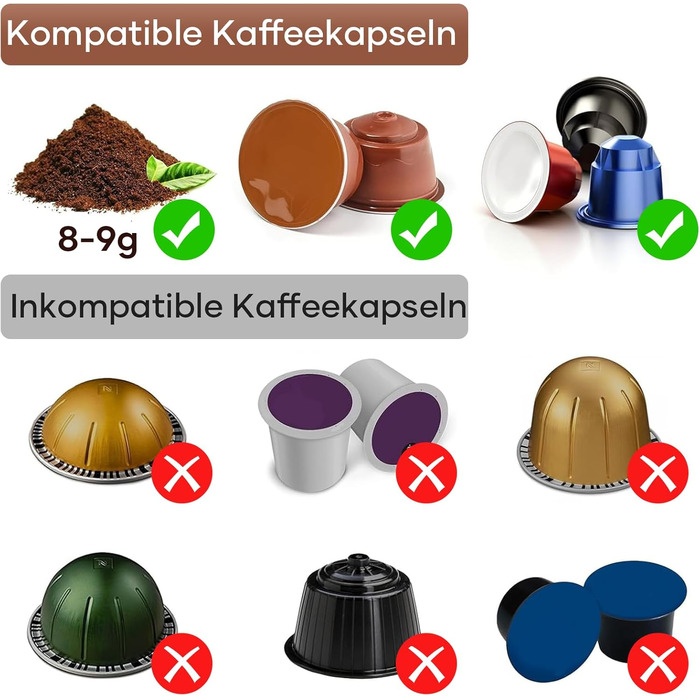 Портативна кавомашина Espresso Kejector з акумулятором: для дому, в подорожах, в авто. 3-в-1: кава, еспресо, капсули. Digital display, металевий сірий.