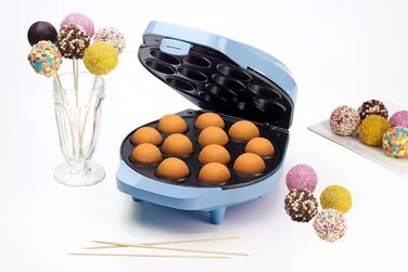 У ретро-дизайні, включаючи Cake Pop Butler, виделка та 12 паличок, 700 Вт, колір рожевий (синій)