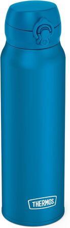 Термос-пляшка Thermos Ultralight 0,75 л, нержавіюча сталь, для води, чаю, напоїв, зберігає тепло 10 годин/холод 20 годин, герметична, без чохла, колір Azure Water Mat