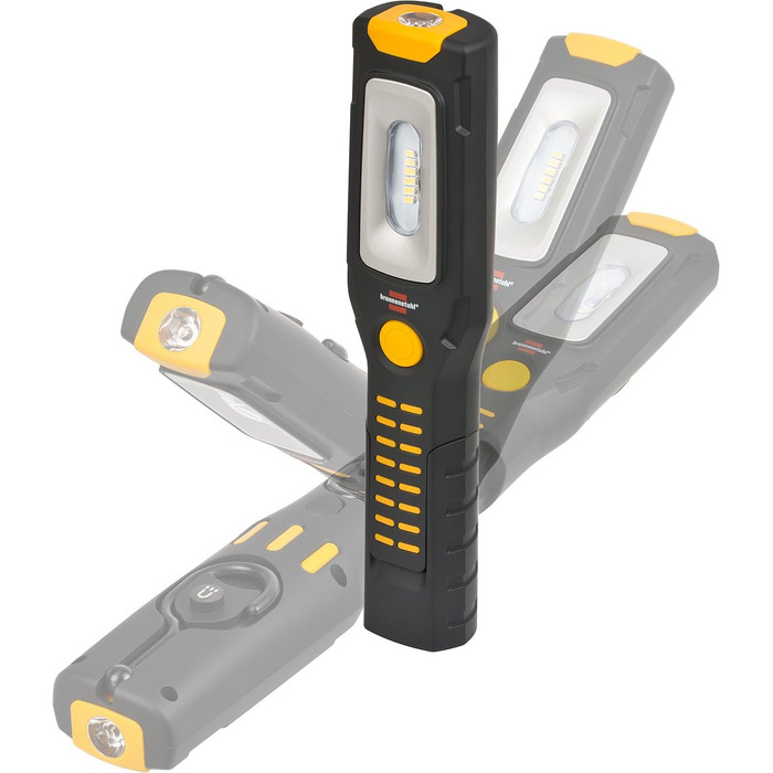 Акумуляторний LED ліхтар Brennenstuhl HL 500 A з магнітом, 6 SMD-LED, 500+120 лм, 10 годин роботи, 360° гачок, складана підставка, Micro USB