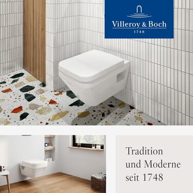 Сидіння для унітазу Villeroy & Boch Architectura D-подібне, біле глянцеве, з мікроліфтом (м'яке закриття), знімне, термопласт (Duroplast), оригінальне 98M9C101