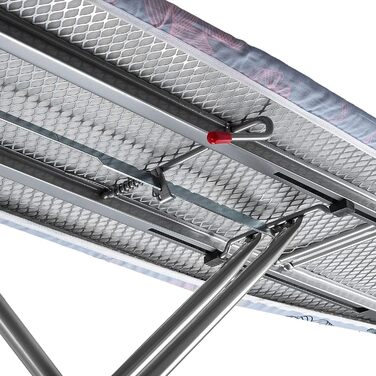 Складана прасувальна дошка KADAX 120x38 см, металева сітка, регульована висота, підставка для праски, антиковзкі ніжки, сіра