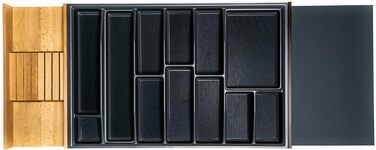 Вставка для столових приборів Generic Lana Solution для шухляди 120 см, 462x900 мм, антрацит