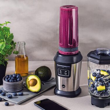 Блендер Wilfa ACTIVLIFE для смузі, 800 Вт, 0,8 л, 6 лез з нерж. сталі, BPA-free, пляшка 2GO, сріблясто-чорний