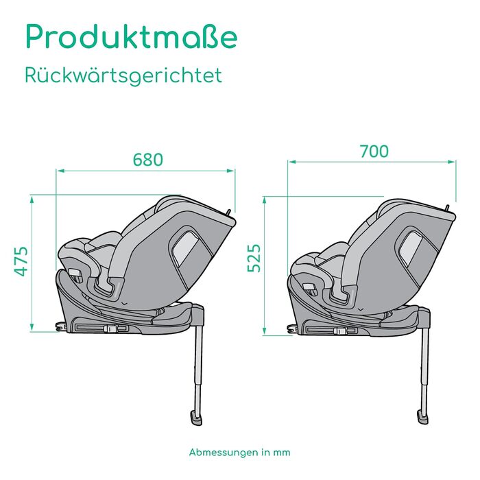 Дитяче автокрісло Bebeconfort 360 i-Size RevolveFix Max 360, поворотне, 40–150 см, Element Graphite