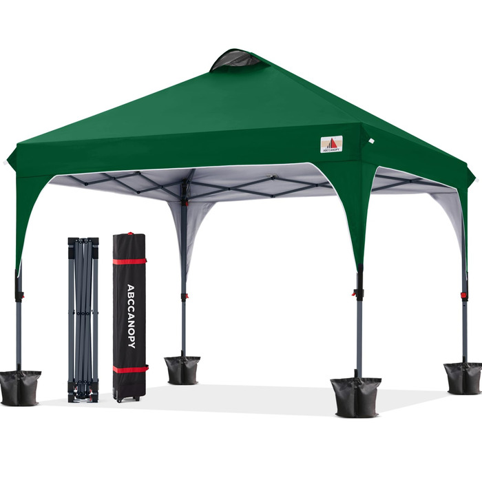 Павільйон садовий ABCCANOPY водонепроникний 3x3м, зелений Waldgrün, з сумкою для транспортування та комплектом кріплення