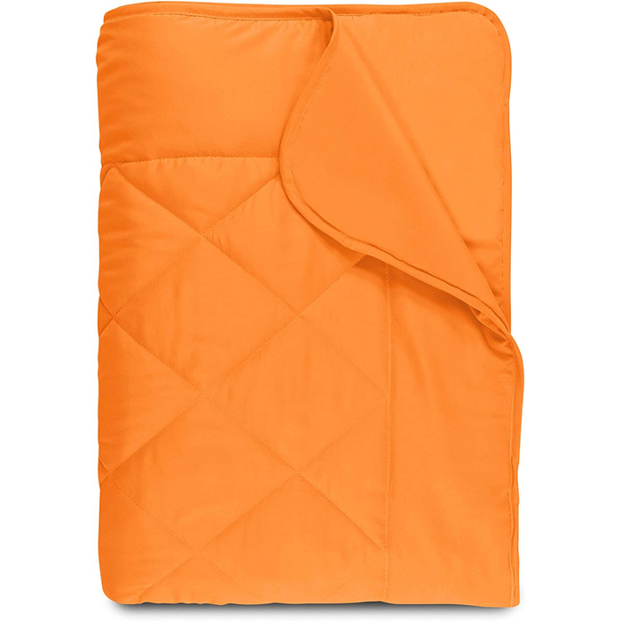 Літня ковдра npluseins 135x200 см, легка, тонка, для спекотної погоди, охолоджуюча, ідеальна для кемпінгу, саду, гостей, помаранчева