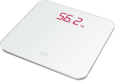 Електронна вага CASO BS1 до 200 кг, 0,1 кг, LED-дисплей, скло, авто ON/OFF, індикатор перевантаження та батареї