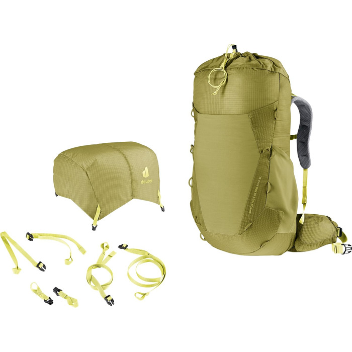 Жіночий трекінговий рюкзак Deuter Aircontact Ultra 45+5 л, ультралегкий, Linden-sprout