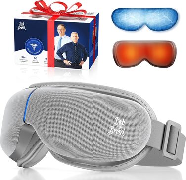 Масажер для очей BOB AND BRAD EyeOasis 3 Elite з підігрівом та охолодженням, маска для очей при мігрені, сухість очей, зняття стресу, покращення сну, сірий колір