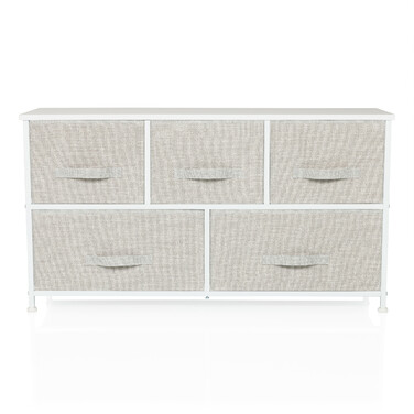 Комод FOLDAR 100x30x55см 5 відділень сірий hjh LIVING