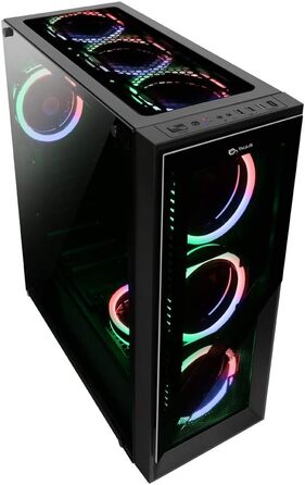 Корпус для ПК TALIUS Valkyria Midi ATX, чорний, ігровий, 0,6 мм