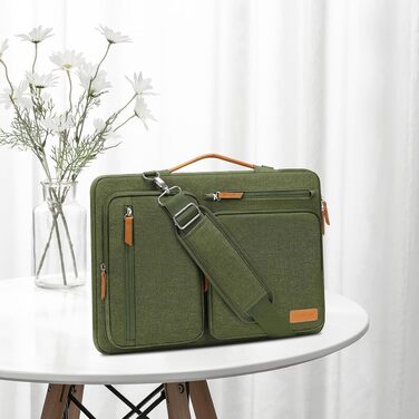 Чохол для ноутбука MOSISO 360° на 16 дюймів для MacBook Pro M1 M2 M3 M4 M5, Lenovo, HP, оливковий