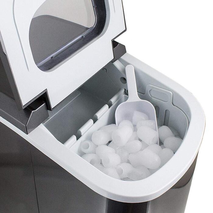 Льодогенератор Eiswürfelmaschine для дому та бару, темно-сірий