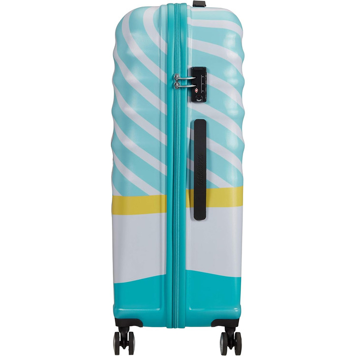 Валіза American Tourister Wavebreaker Disney Mickey Blue Kiss 77 см, 96 л, багато кольорів, спінер