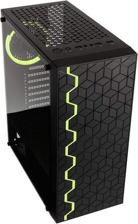 Корпус для ПК Kolink Inspire K8 ARGB Midi-Tower, загартоване скло, чорний, ігровий комп'ютерний корпус з підсвічуванням RGB