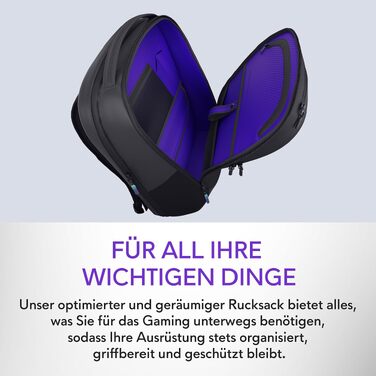 Ігровий рюкзак Alienware 18 AW7825P, об'єм 28 л, дихаюча 3D-сітка, чорний