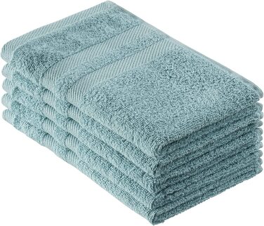 Набір рушників Homewell – м’які та поглинаючі, 100% бавовна, Oeko-Tex 100, 5 гостьових рушників 30x50 см, бірюзові