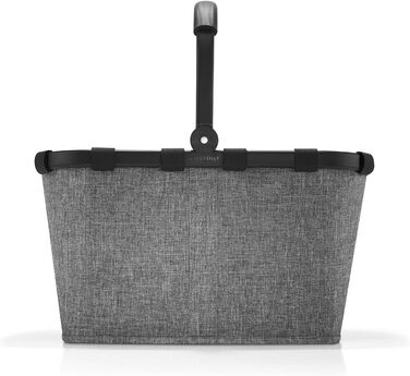 Кошик для покупок Reisenthel Carrybag Frame Twist Silver з кришкою Black, сріблясто-чорний