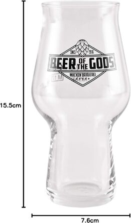 Набір пивних келихів WACKEN BRAUEREI 3 шт. для стауту, IPA, Pale Ale - 300/500 мл, Craft Beer, придатні для мийки в посудомийній машині