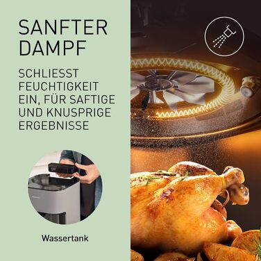 Фритюрниця повітряна Panasonic NF-CC500SXE, 5 л, з вікном, 80–200 °C, 11 програм, LCD-дисплей, покриття антипригарне, сірий матовий, ETM Award 2024