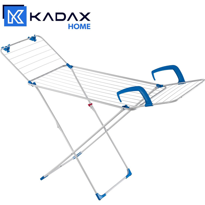 Сушарка для білизни KADAX 3-в-1 з колесами, для батареї та ванни, розкладна, 18 м, чорна