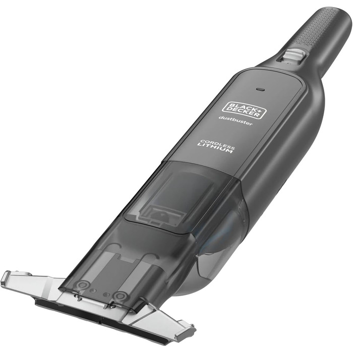 Акумуляторний ручний пилосос BLACK+DECKER Dustbuster Slim HLVC320B11, 12В, 2.0А·год, без мішка, бездротовий, з XXL-насадкою, зарядна станція, щілинна та меблева насадки