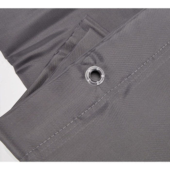 Комплект Sealskin Easy Roll: штанга для душової завіси, хром-матова, індивідуальне встановлення, алюміній + текстильна завіса Madeira, сіра, 240x200 см