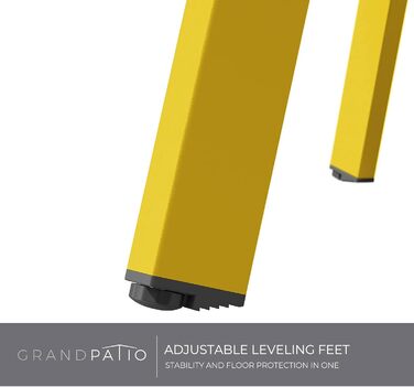 Стіл Grand Patio для балкона та саду, журнальний, універсальний, металевий, для дому та офісу, жовтий