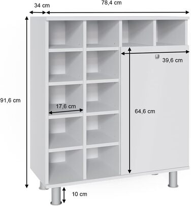 Шафа для ванної Vicco Fynn, біла, 78.4 x 91.6 см