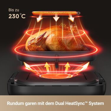 Аерофритюрниця Mova AeroChef FD10 Pro на 6 літрів, безмасляна фритюрниця з конвекцією повітря та металевою чашею