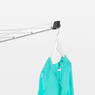Ротаційна сушарка для білизни Brabantia Topspinner (40м) з металевим анкером для встановлення в ґрунт, срібляста