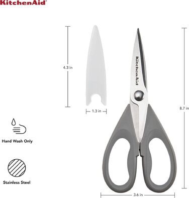 Ножиці кухонні універсальні KitchenAid Red/Black 22.1 см (8.72 дюйми)