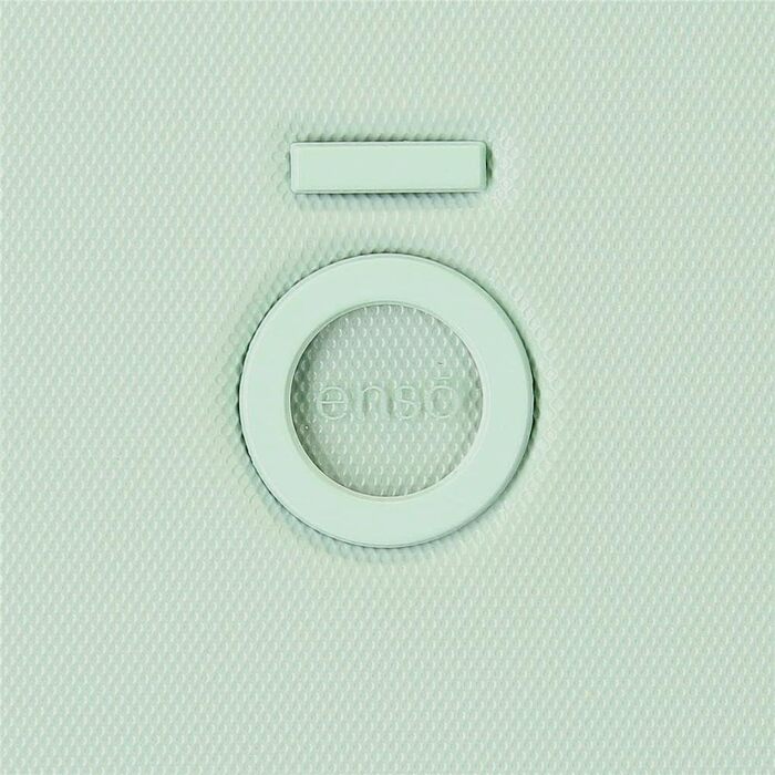 Кабінний чемодан Enso Annie Green 40x55x20 см, жорсткий ABS, TSA-замок, 37 л, 4 подвійні колеса, м'ятний, ручна поклажа