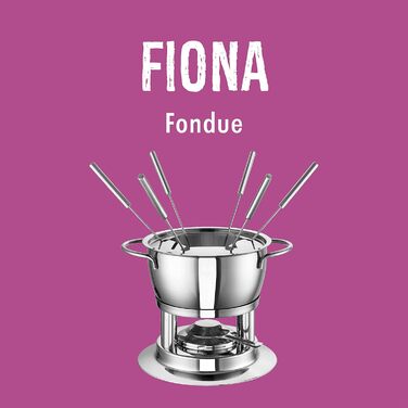Фондюшниця Rohe Fiona з нержавіючої сталі, 2,2 л, 18 см, срібляста