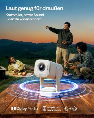 Проектор Aurzen D1 Air Smart: 1080P, 4K, HDR10, Dolby Audio, Netflix, USB-C, Автофокус, Компактний