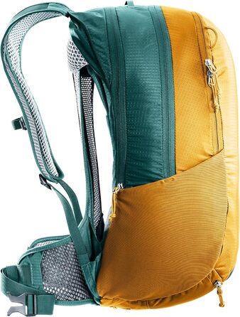 Велосипедний рюкзак Deuter Race Air 14+3 л, коричнево-синій, вентиляція спини