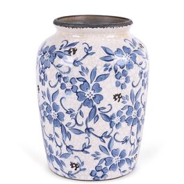 Ваза керамічна Blau-Weiße Chinoiserie, розписна, вінтажна для декору вітальні, їдальні та полиці – декор в стилі прованс