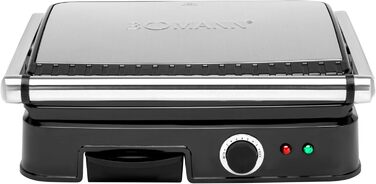 Контактний гриль Bomann KG 2242 CB | 2000W | антипригарне покриття | для приготування Паніні та контактного гриля