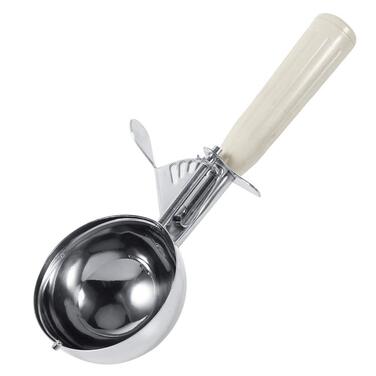 Ложка для морозива Gourmet 8 см, нержавіюча сталь, порційна ложка для морозива, рису, фруктових кульок, тіста для печива - біла