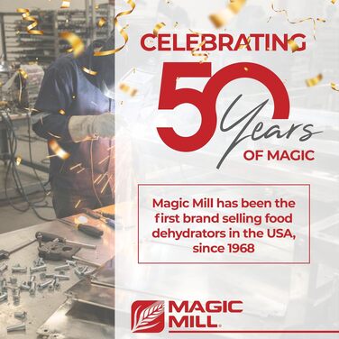 Сушарка для продуктів Magic Mill MFD-7700, 7 лотків, срібляста, пластик, прямокутна