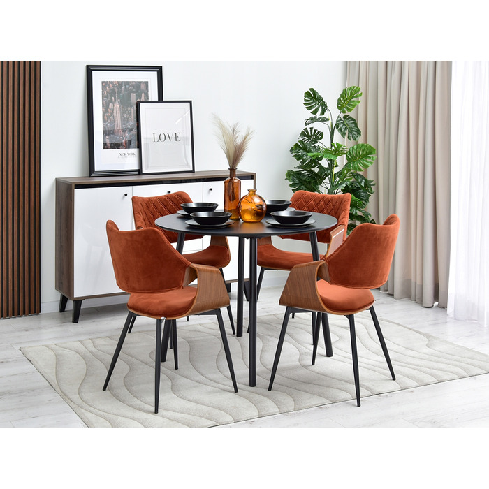 Стілець Mebel-Partner, тканина, помаранчевий, 1 шт.