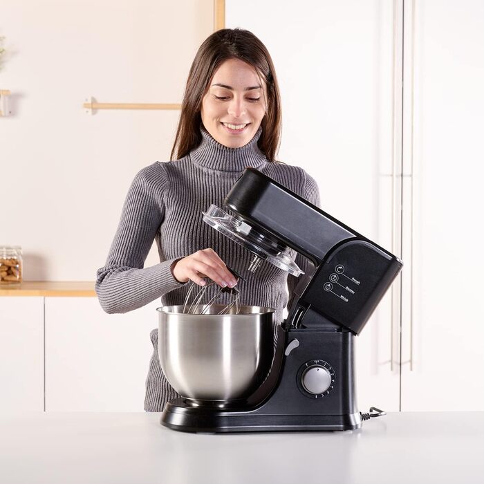 Блендер BLACK+DECKER BXJBA350E, 1,5 л, імпульсний режим, 4 леза з нержавіючої сталі, знімна пластикова чаша, легке очищення, сірий