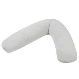 Подушка для вагітних та годування Theraline Dodo Pillow Premium 180 см, мусліновий чохол (100% бавовна), колір: димчасто-сірий