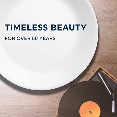 Набір посуду Corelle Timber Shadows 18 предметів, чорний і білий, для 6 персон, ударостійкий – квадратні тарілки 26 см, 17 см і миски 530 мл