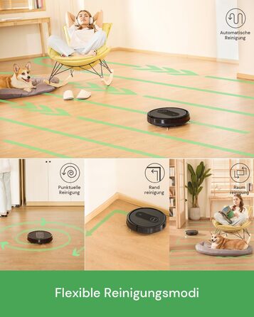 Робот-пилосос Vactidy Nimble T7 з функцією вологого прибирання, 2800Па, 120 хв автономної роботи, керування через Alexa, App, Siri, для шерсті тварин і килимів