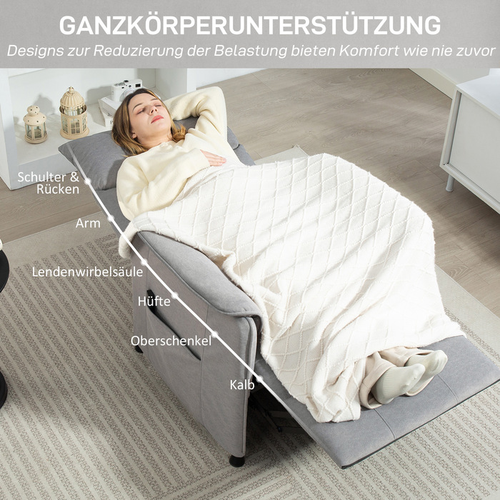 Реклайнер для електричного телевізора HOMCOM Recliner з функцією пам'яті, тихіший шум, функція відкидання Регульований реклайнер з імітацією Pet-Friendly Velvet, пульт дистанційного керування сірий