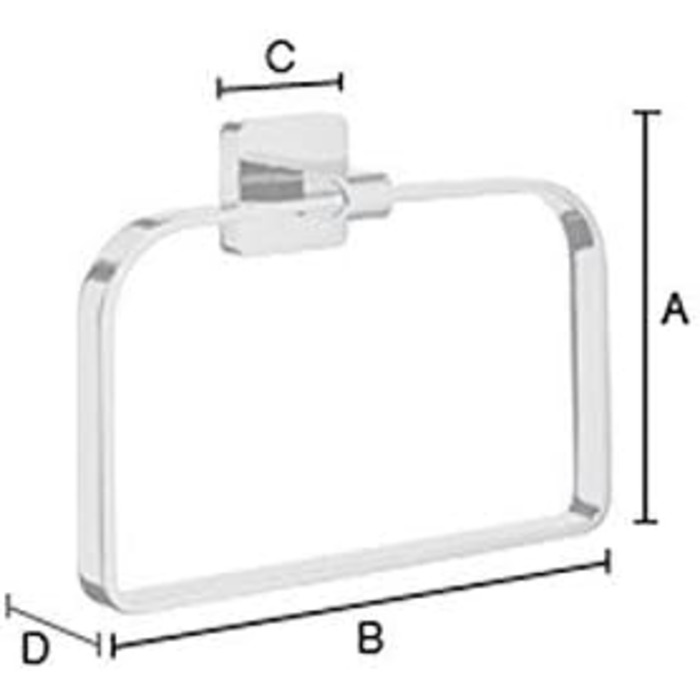 Кільце для рушників SMEDBO Ice OK344, сріблясте, 20x5x14.2 см
